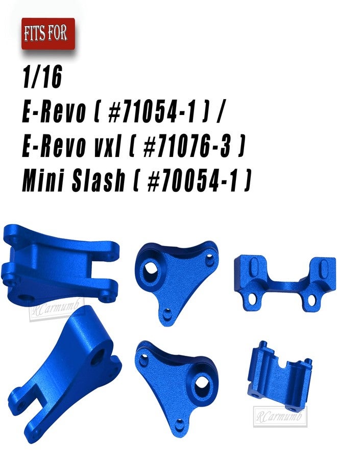 قطع غيار مُحسّنة لأذرع التأرجح الأمامية والخلفية من Rcarmumb لسيارات E-Revo 71076-3 و Mini Slash 70054-1 بمقياس 1/16، قطعتان من سبائك الألومنيوم، أذرع تأرجح أمامية وخلفية، لون أزرق داكن - Image 2